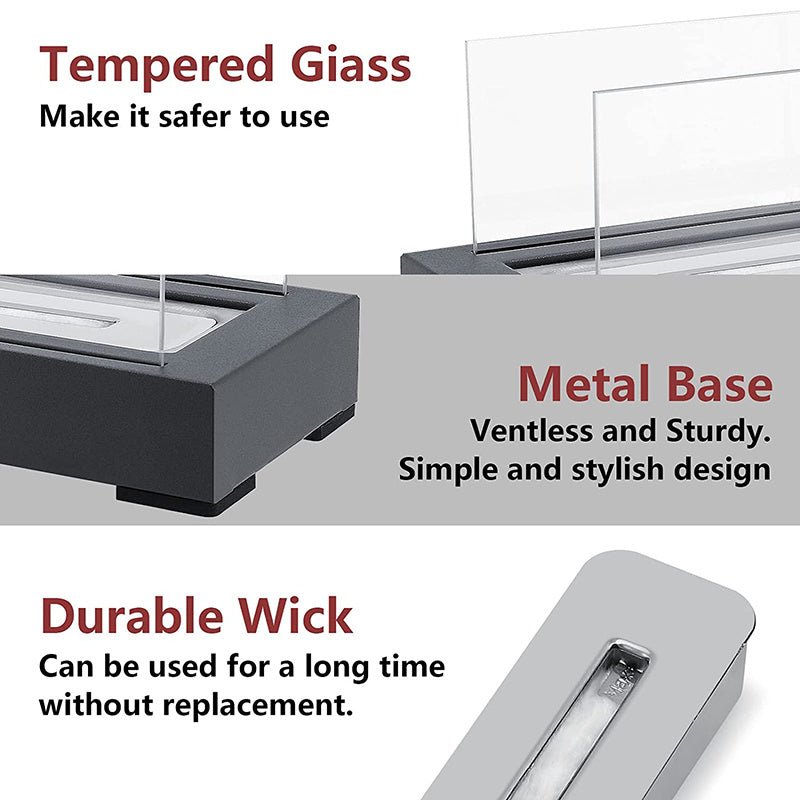 Indoor Fire Pit Mini Alcohol Lamp Fireplace Glass Table Accessories Personal Fireplace Indoor And Outdoor Camping Rectangle Fire Pit Alcohol Fireplace - Julia M LifeStyles