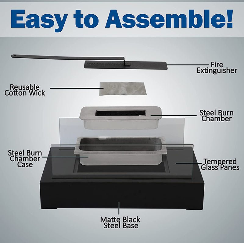 Indoor Fire Pit Mini Alcohol Lamp Fireplace Glass Table Accessories Personal Fireplace Indoor And Outdoor Camping Rectangle Fire Pit Alcohol Fireplace - Julia M LifeStyles