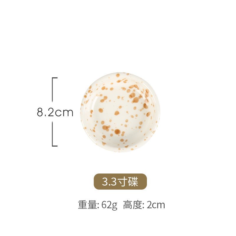 Japanese Style Retro Black White Spotted Ceramic Tableware Set - Julia M LifeStyles