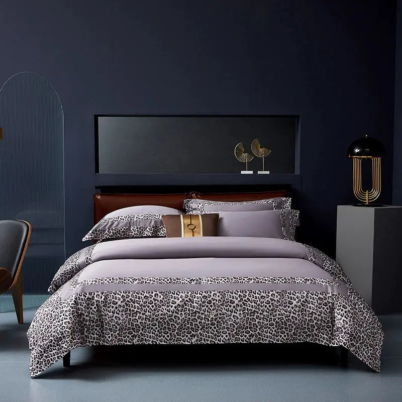 Elegant Geometric 4-Piece Pima Cotton Bed Sheet Set Julia M Home & Kitchen