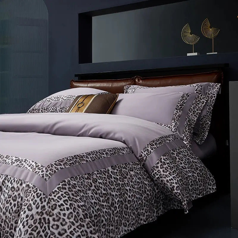 Elegant Geometric 4-Piece Pima Cotton Bed Sheet Set Julia M Home & Kitchen