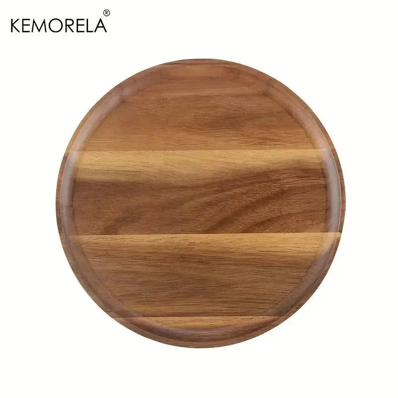 Handmade South American Walnut Round Sushi Plate 🍣 - Julia M LifeStyles