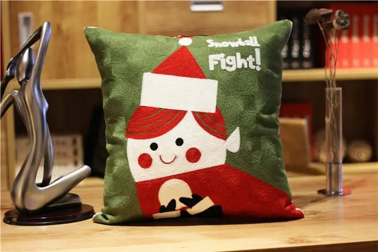 Office New Year Christmas Gift Pillow Embroidery - Julia M LifeStyles