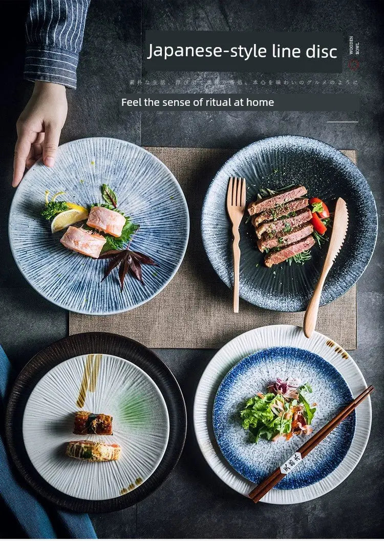 Classy For Home Ceramic Steak Western Food Underglaze Plate - Julia M LifeStyles