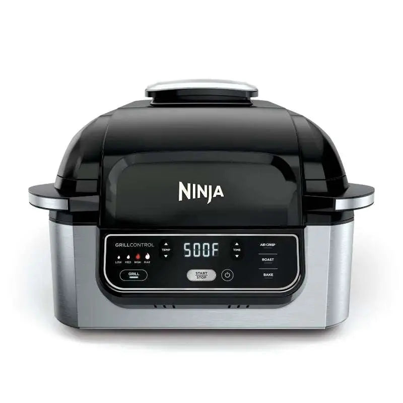 Air Fryer, 5-in-1 Indoor Electric Grill, Roast, Bake & Dehydrate - Programmable, Kitchen Appliances, Black/Silver, Air Fryer - Julia M LifeStyles