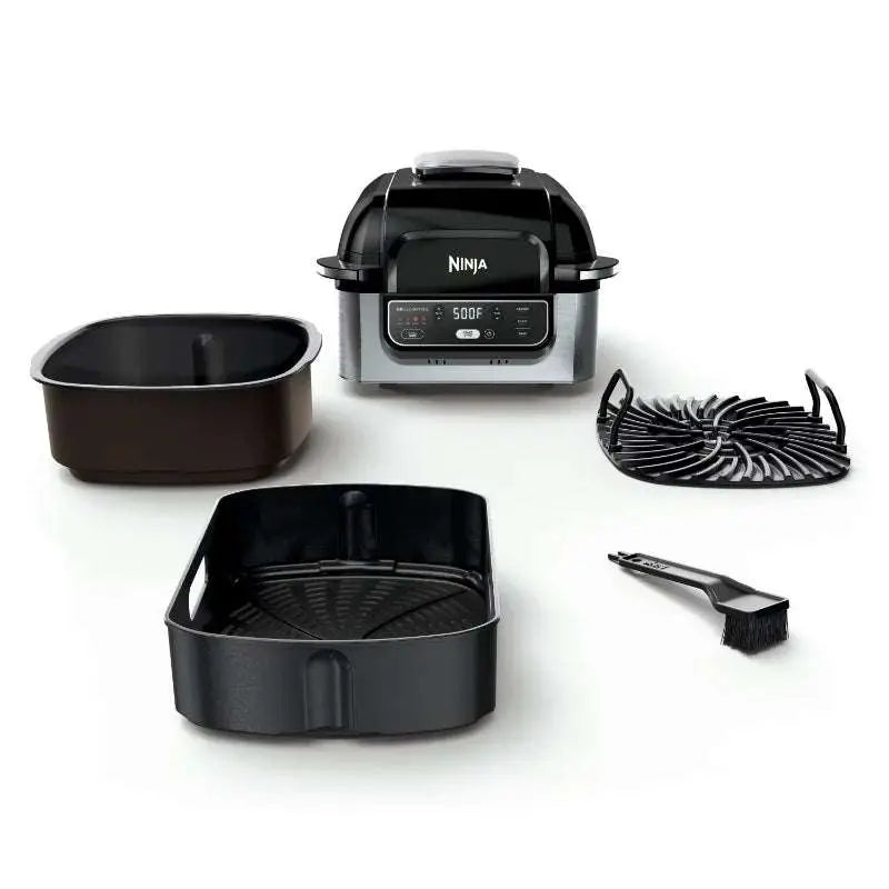 Air Fryer, 5-in-1 Indoor Electric Grill, Roast, Bake & Dehydrate - Programmable, Kitchen Appliances, Black/Silver, Air Fryer - Julia M LifeStyles