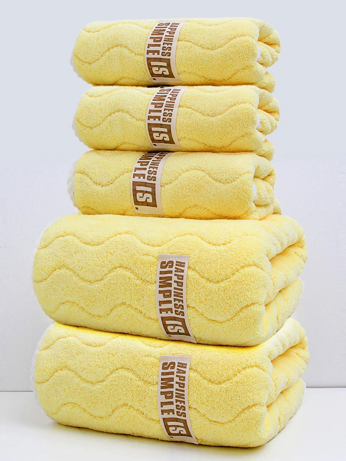 Julia M Lifestyles 5-Piece Coral Velvet Towel Set - Quick-Dry Bath & Hand Towels - Julia M LifeStyles