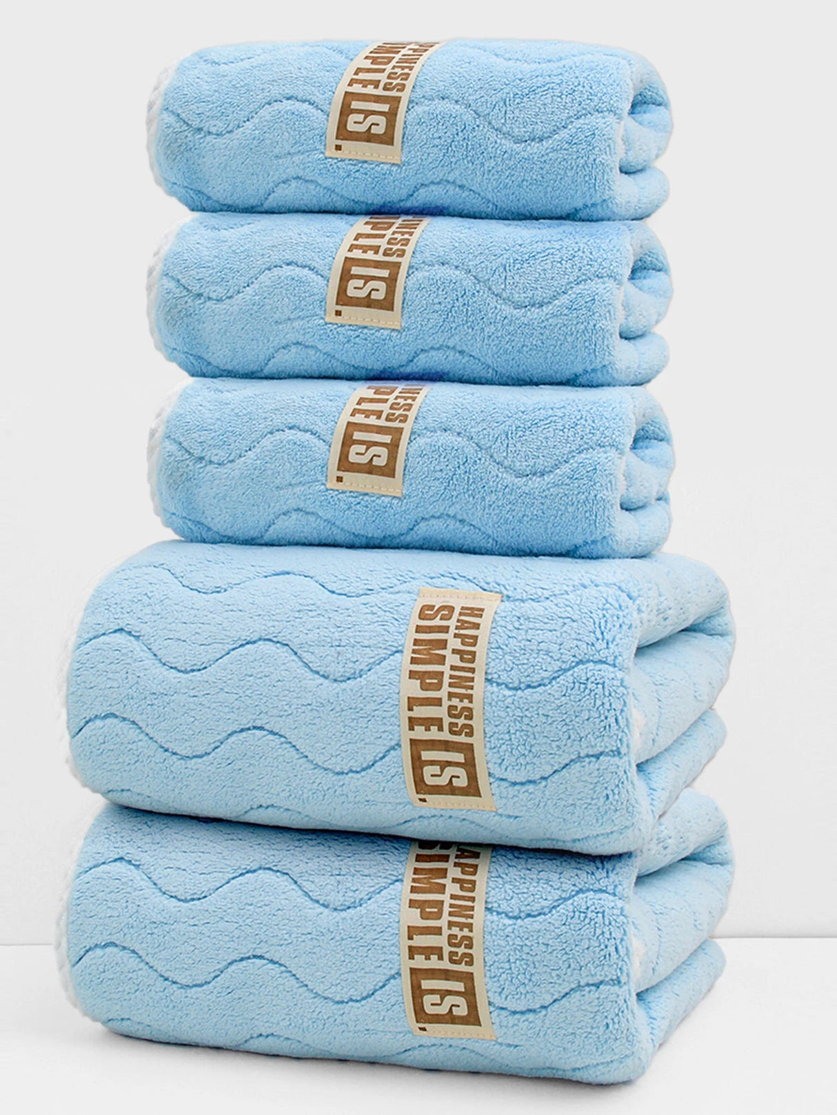 Julia M Lifestyles 5-Piece Coral Velvet Towel Set - Quick-Dry Bath & Hand Towels - Julia M LifeStyles