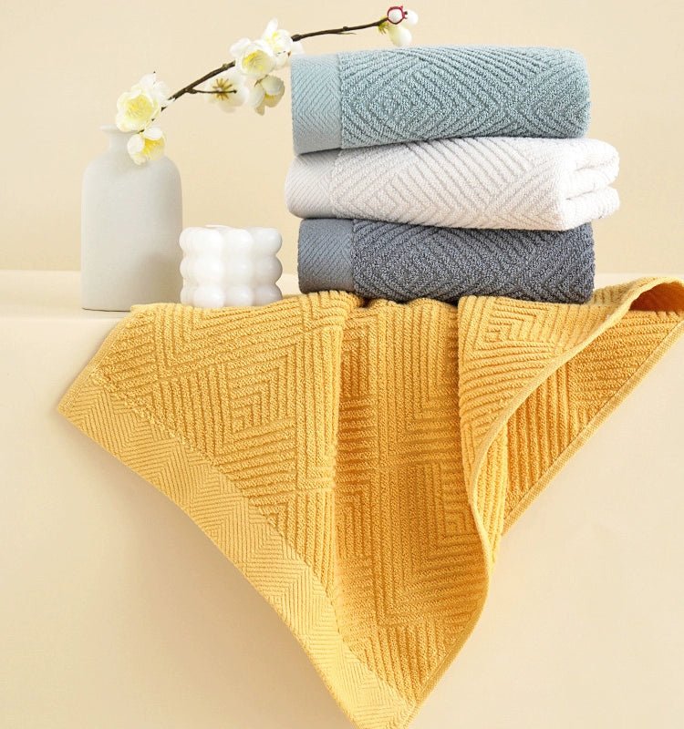 Couple Soft Absorbent Long Velvet Plain Towel Pure Cotton - Julia M LifeStyles