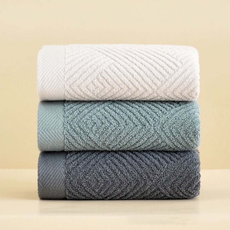 Couple Soft Absorbent Long Velvet Plain Towel Pure Cotton - Julia M LifeStyles