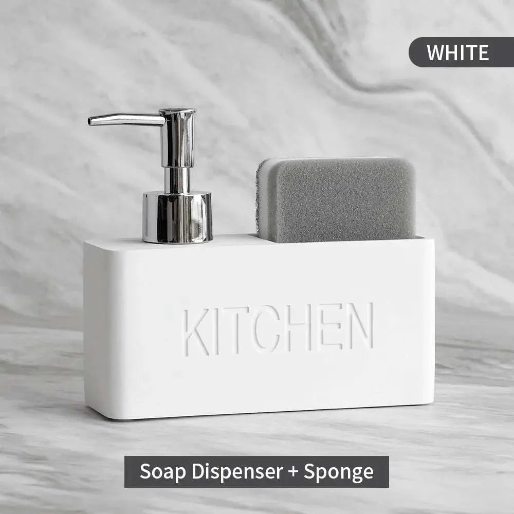 Kitchen Essentials Soap Dispenser and Sponge Storage Set - Julia M LifeStyles