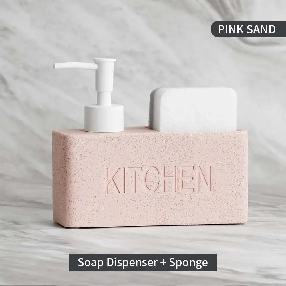 Kitchen Essentials Soap Dispenser and Sponge Storage Set - Julia M LifeStyles