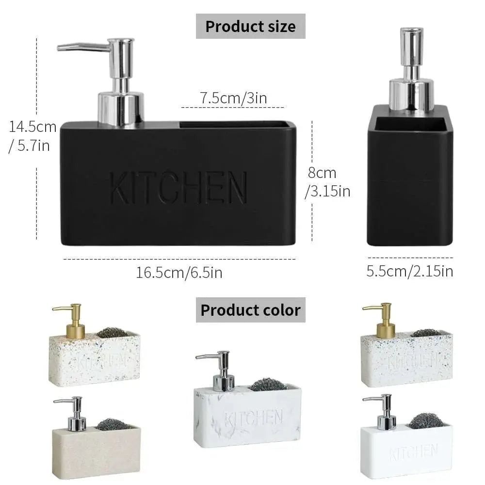 Kitchen Essentials Soap Dispenser and Sponge Storage Set - Julia M LifeStyles