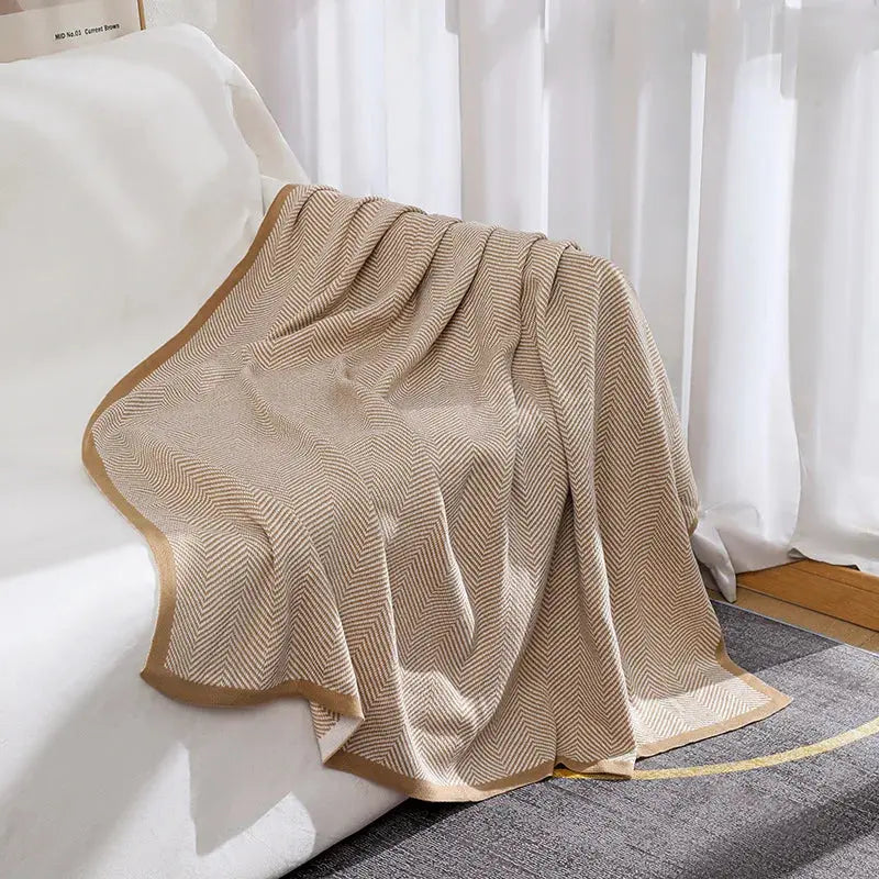 Nordic Ins Style Knitted Blanket Casual Sofa Cover Blanket Plane Office Nap Camping Leisure Soft Shawl Blanket Small Bed Cover Julia M Home & Kitchen