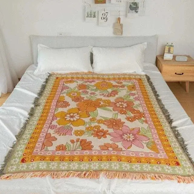 Boho Chic Cotton Blanket - Julia M LifeStyles