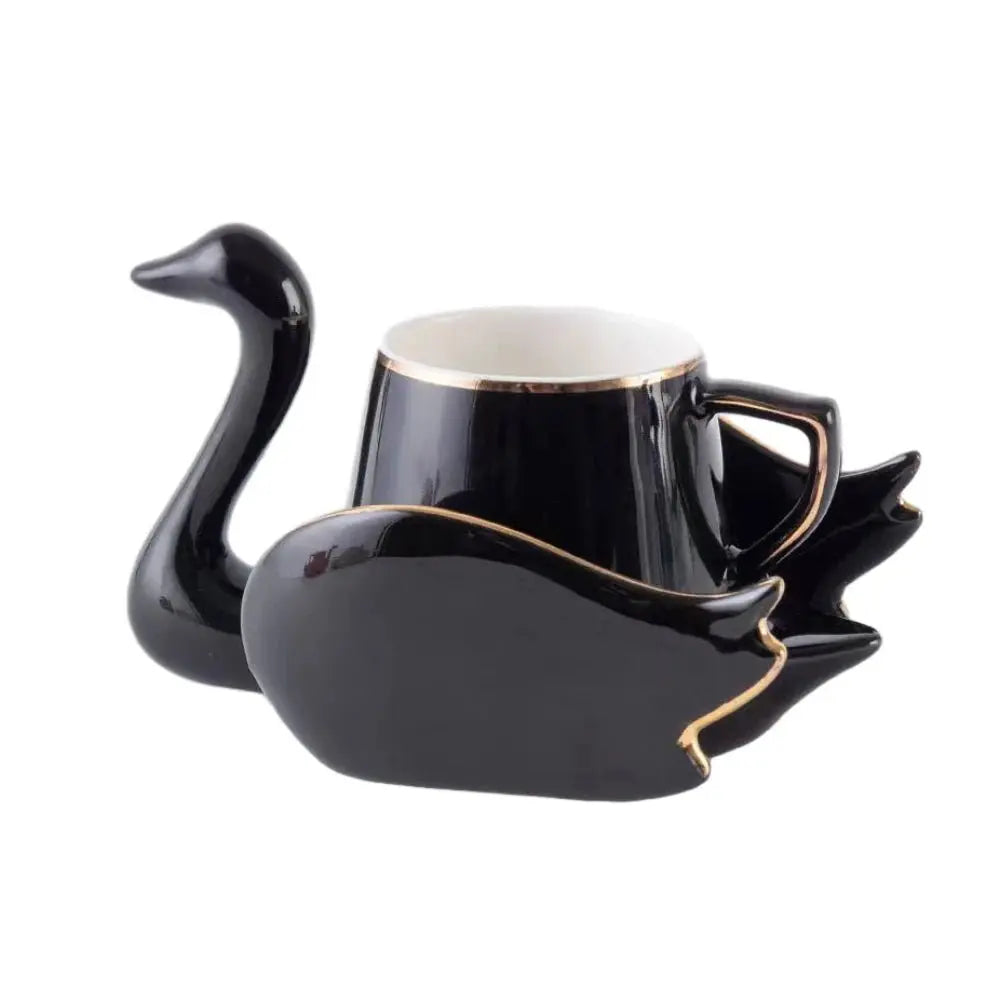 Swan Luxury Porcelain Coffee Cup and Saucer Set - 110ml - Julia M LifeStyles
