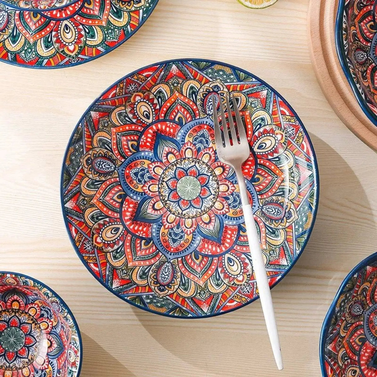 New Bohemian Style Ceramic Household Dishes with Handles - Julia M LifeStyles