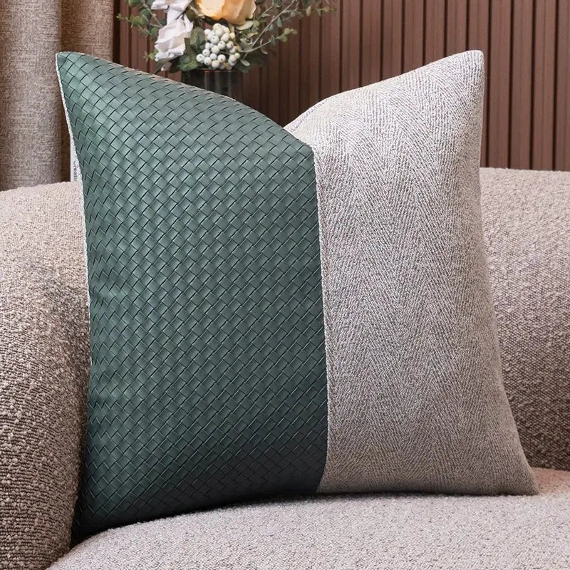 Modern Minimalist Sofa Cushion Patchwork Affordable Luxury Style Fancy Living Room Waist Pillow Bed Head Backrest Cushion with Core - Julia M LifeStyles