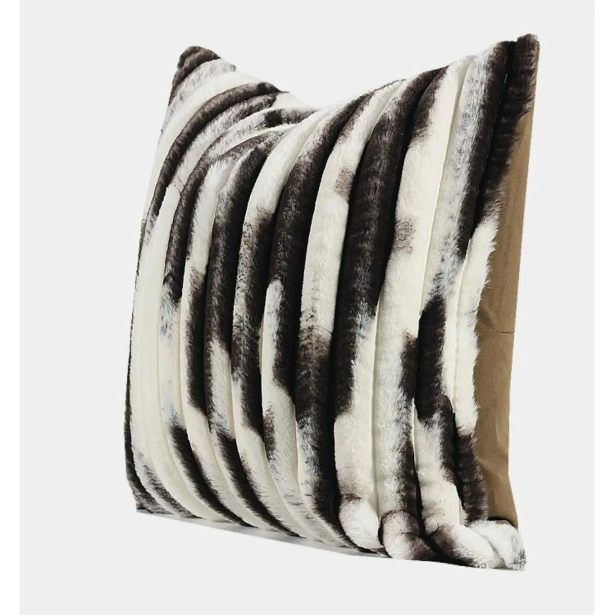 Modern Minimalist Brown Stuffed Stripes Pillow Cover Accessible Luxury Cream Living Room Sofa Bay Window Bedside Cushion Cushion Cover - Julia M LifeStyles