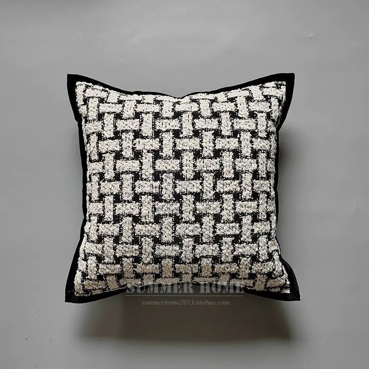 Modern Minimalist Designer Throw Pillow Cushion Cover Model Room Cream Style Brown Pillow Classy Texture Cushion - Julia M LifeStyles