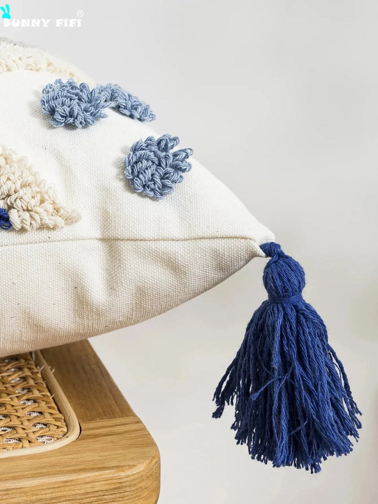 Tassel 1pc double diamond shaped plush pillowcase with waist pillowcase 30x50cm 45x45cm Bohemian style suitable for home decor - Julia M LifeStyles