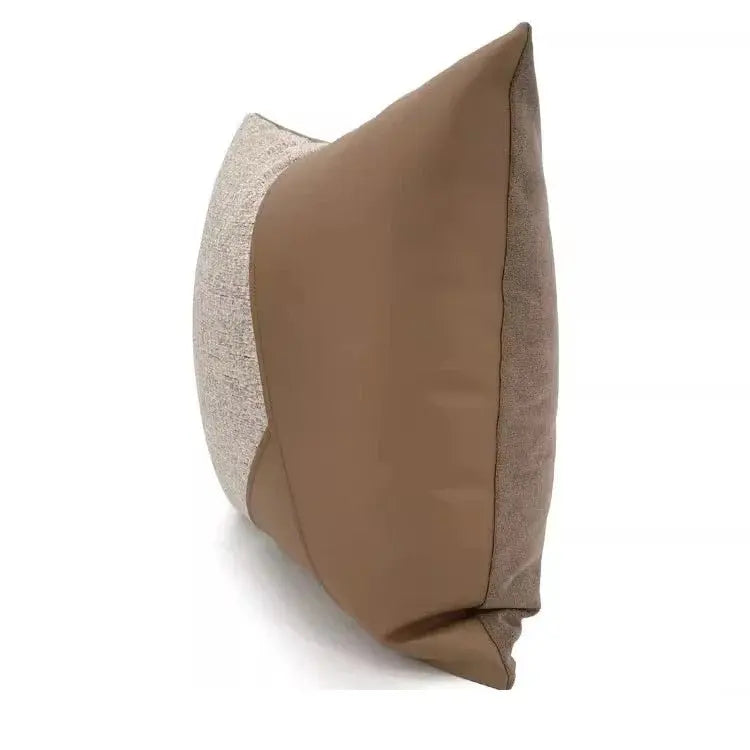 Modern Coffee Colour Cushion Cover with Gold Buckle - Julia M LifeStyles