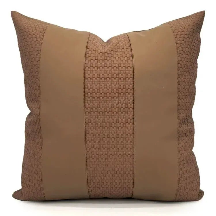 Modern Coffee Colour Cushion Cover with Gold Buckle - Julia M LifeStyles