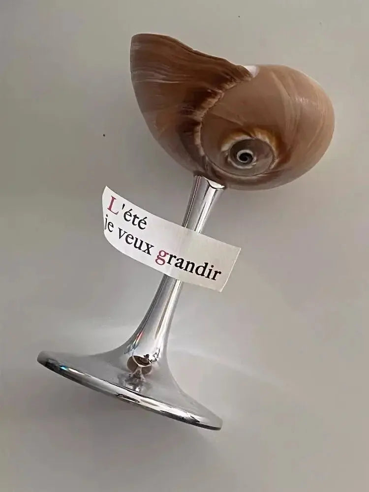 Vintage Shell & Metal Champagne Glasses Set - Julia M LifeStyles