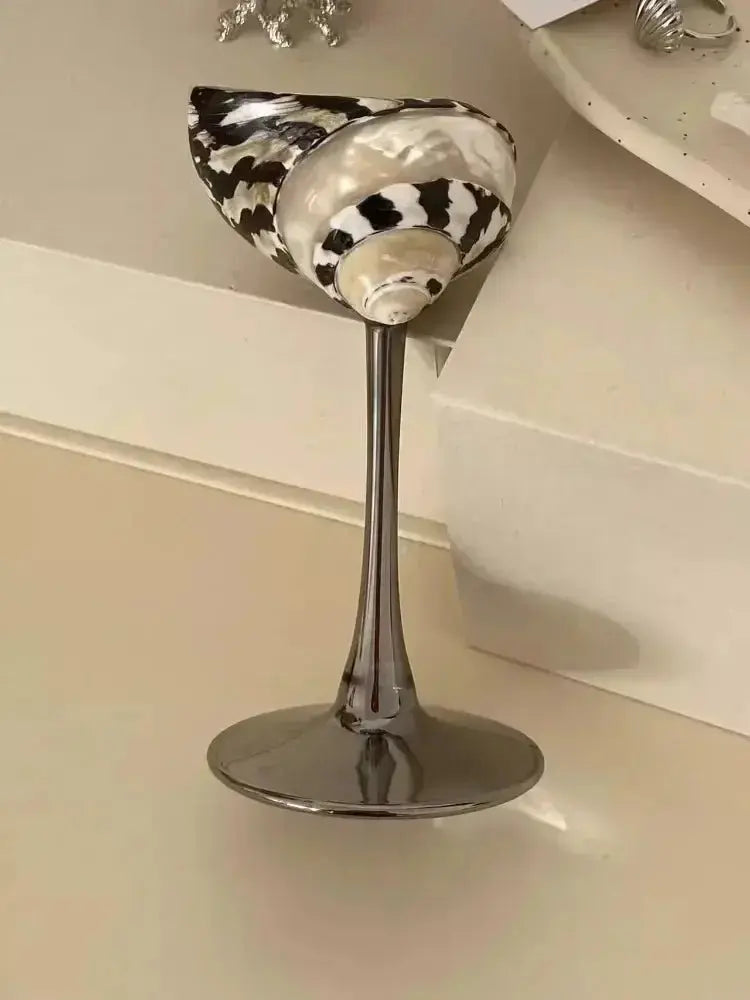 Vintage Shell & Metal Champagne Glasses Set - Julia M LifeStyles