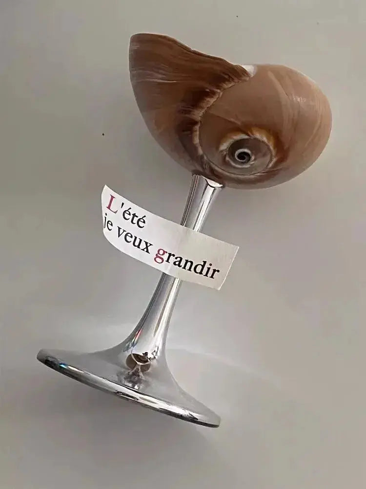Vintage Shell & Metal Champagne Glasses Set - Julia M LifeStyles