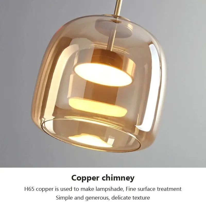 Glass Pendant Light light luxury pendant Lamp Deco Nordic Led Hanging Light Fixtures Bedroom Modern Luminaire Suspension lamp - Julia M LifeStyles