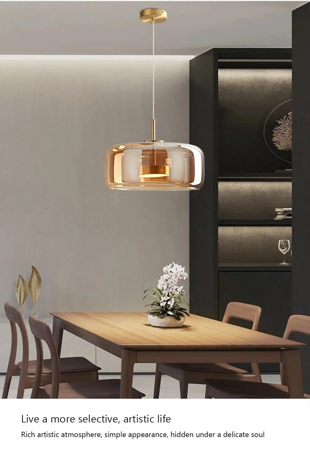 Glass Pendant Light light luxury pendant Lamp Deco Nordic Led Hanging Light Fixtures Bedroom Modern Luminaire Suspension lamp - Julia M LifeStyles