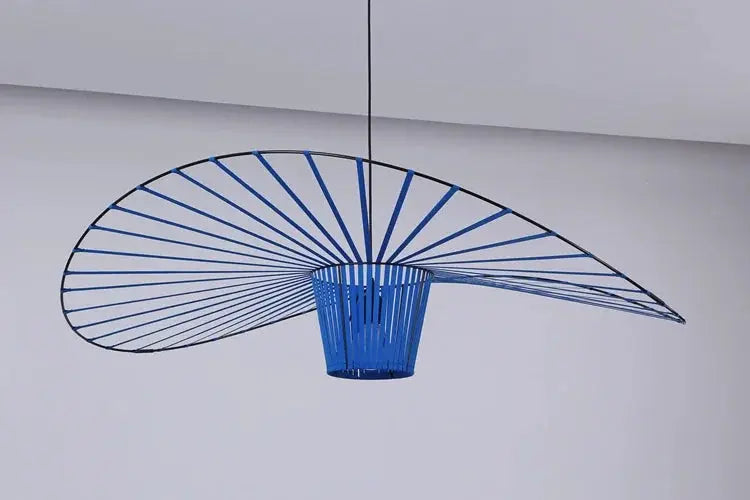 Modern French Designer Straw Hat Chandelier with LED Lighting - Julia M LifeStyles