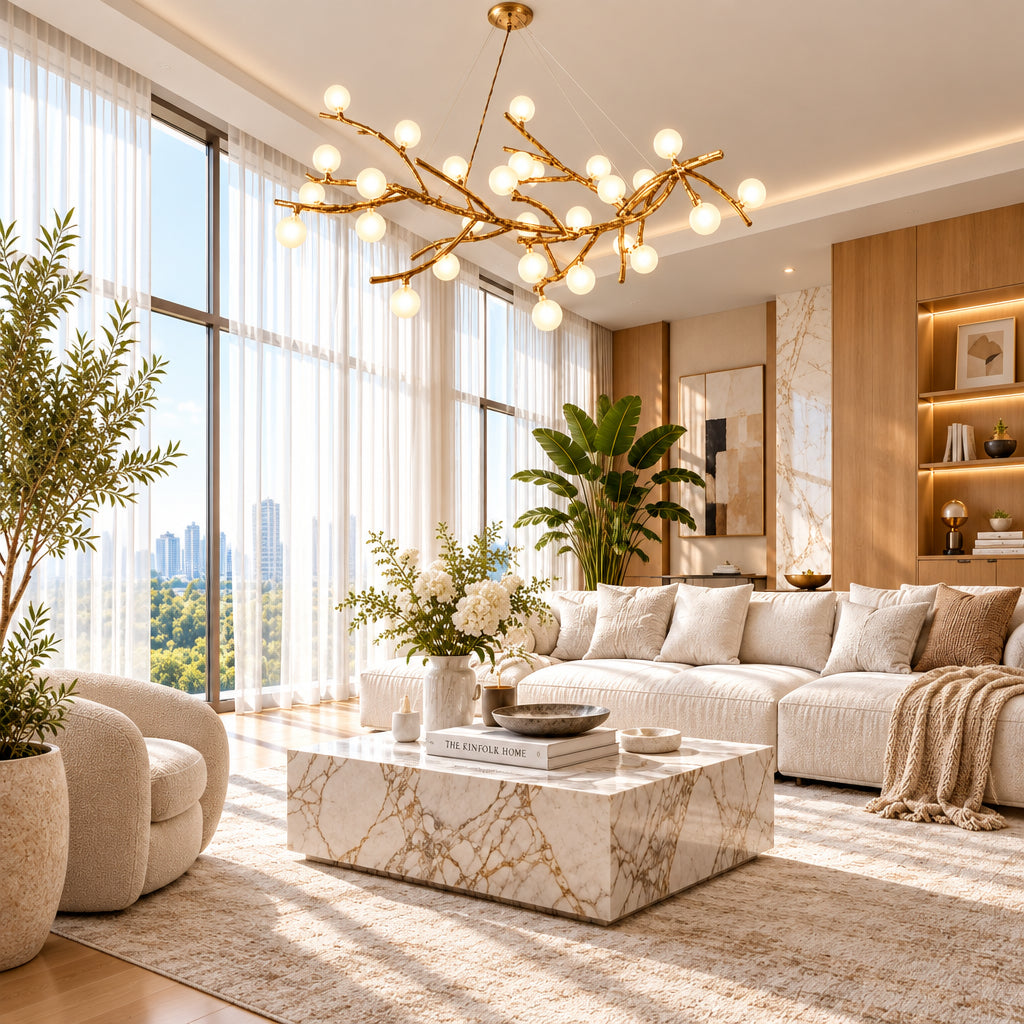 Nordic LED Tree Branch Chandelier 🌿 - Julia M LifeStyles