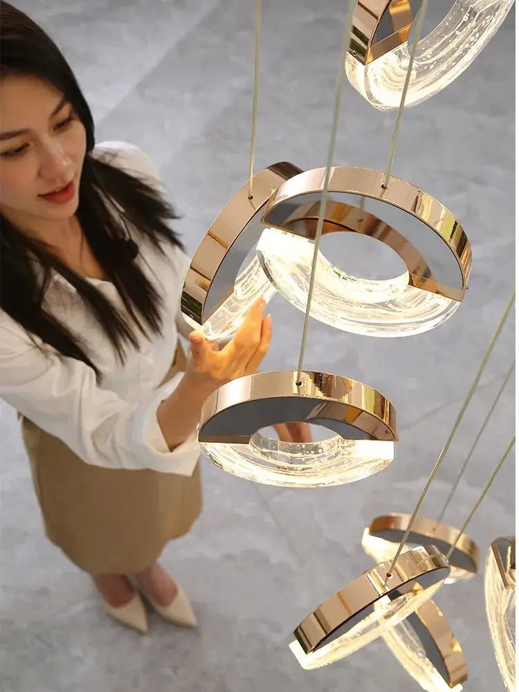 Modern C-type Crystal Pendant Lamp for Luxury Interiors - Julia M LifeStyles