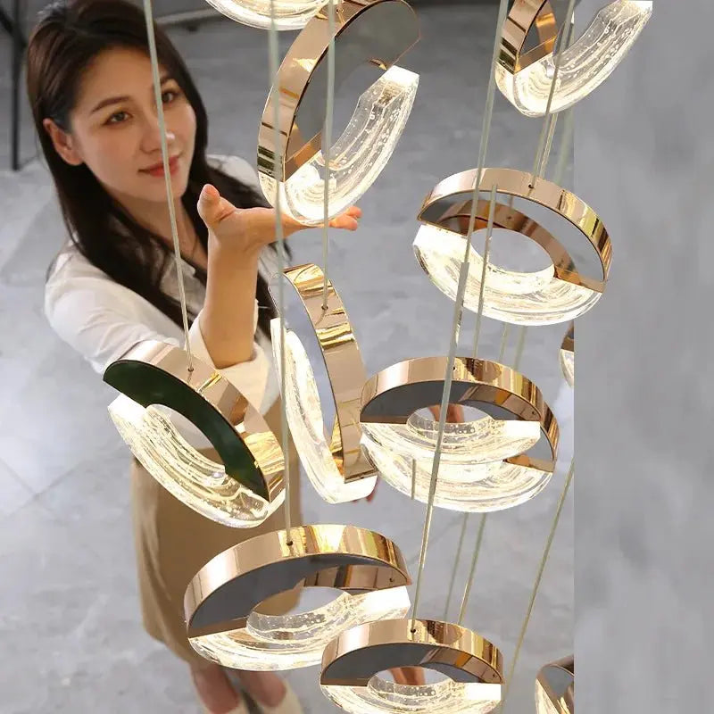 Modern C-type Crystal Pendant Lamp for Luxury Interiors - Julia M LifeStyles