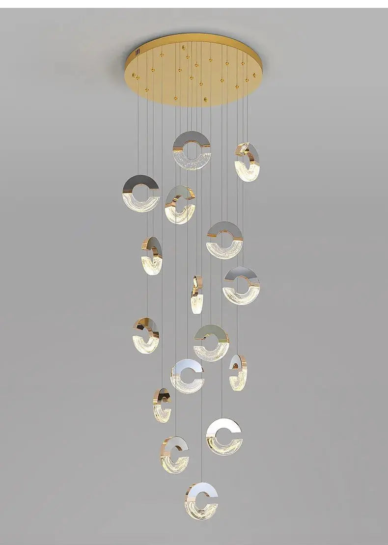 Modern C-type Crystal Pendant Lamp for Luxury Interiors - Julia M LifeStyles