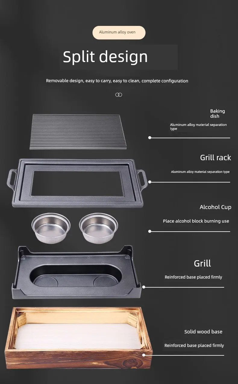Aluminum Alloy Korean Style Restaurant Charcoal Insulated Barbecue Grill - Julia M LifeStyles