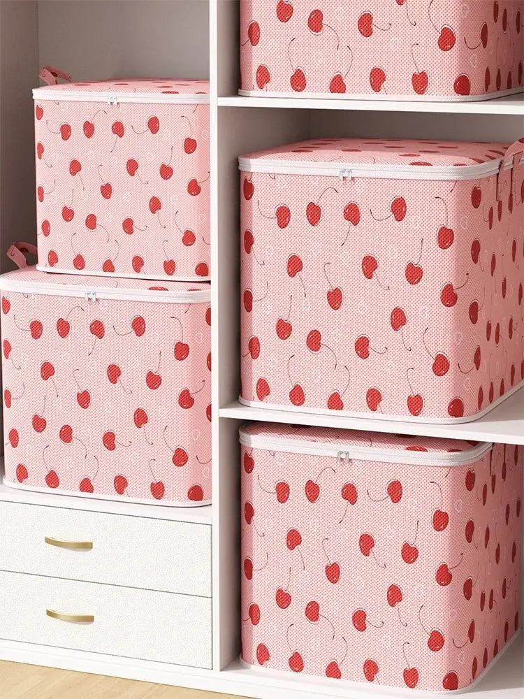 Large capacity clothing storage bag Portable clothing quilt storage bag Bedroom organizer foldable dust-proof quilt zipper bag - Julia M LifeStyles