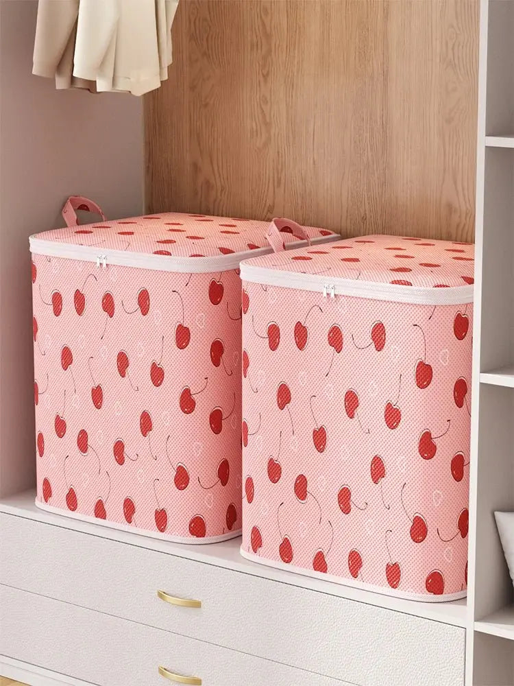 Large capacity clothing storage bag Portable clothing quilt storage bag Bedroom organizer foldable dust-proof quilt zipper bag - Julia M LifeStyles