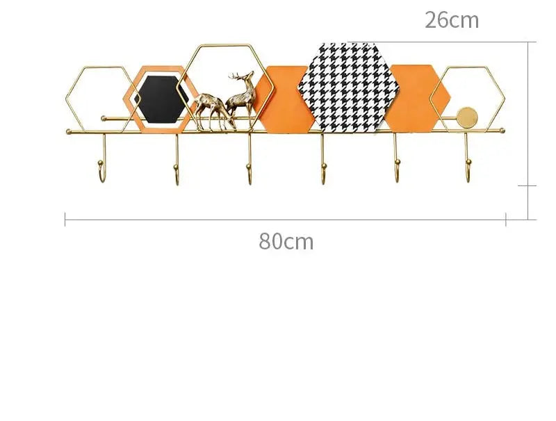 Modern Metal Coat Rack with 5 Hooks - Julia M LifeStyles