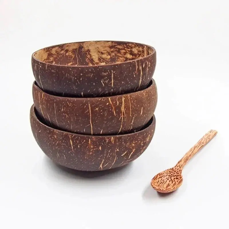 Creative Coconut Shell Fruit Salad Rice Bowl Set 🌴🥥 - Julia M LifeStyles
