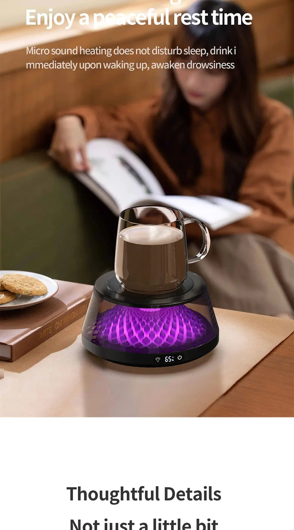 Coffee Cup Heater USB Heating Pad Coaster 4 Temperature Setting Electic Milk Tea Water Thermostatic Cup Warmer For Home Office - Julia M LifeStyles