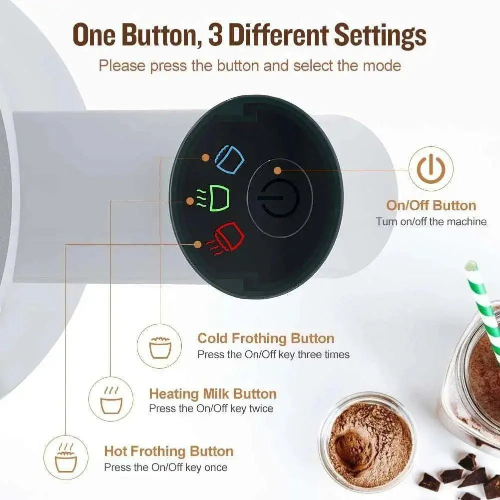 Automatic Milk Frother Electric Cold/Hot Milk Steamer Cappuccino Machine - Julia M LifeStyles