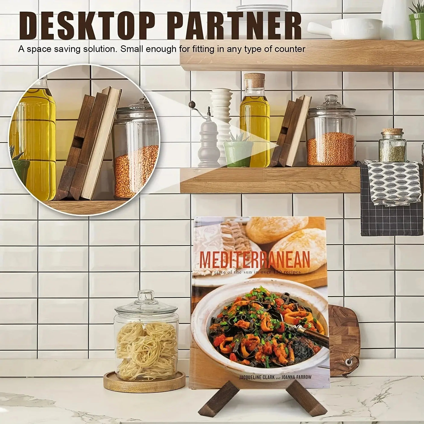 Farmhouse Wooden Cookbook Stand - Julia M LifeStyles