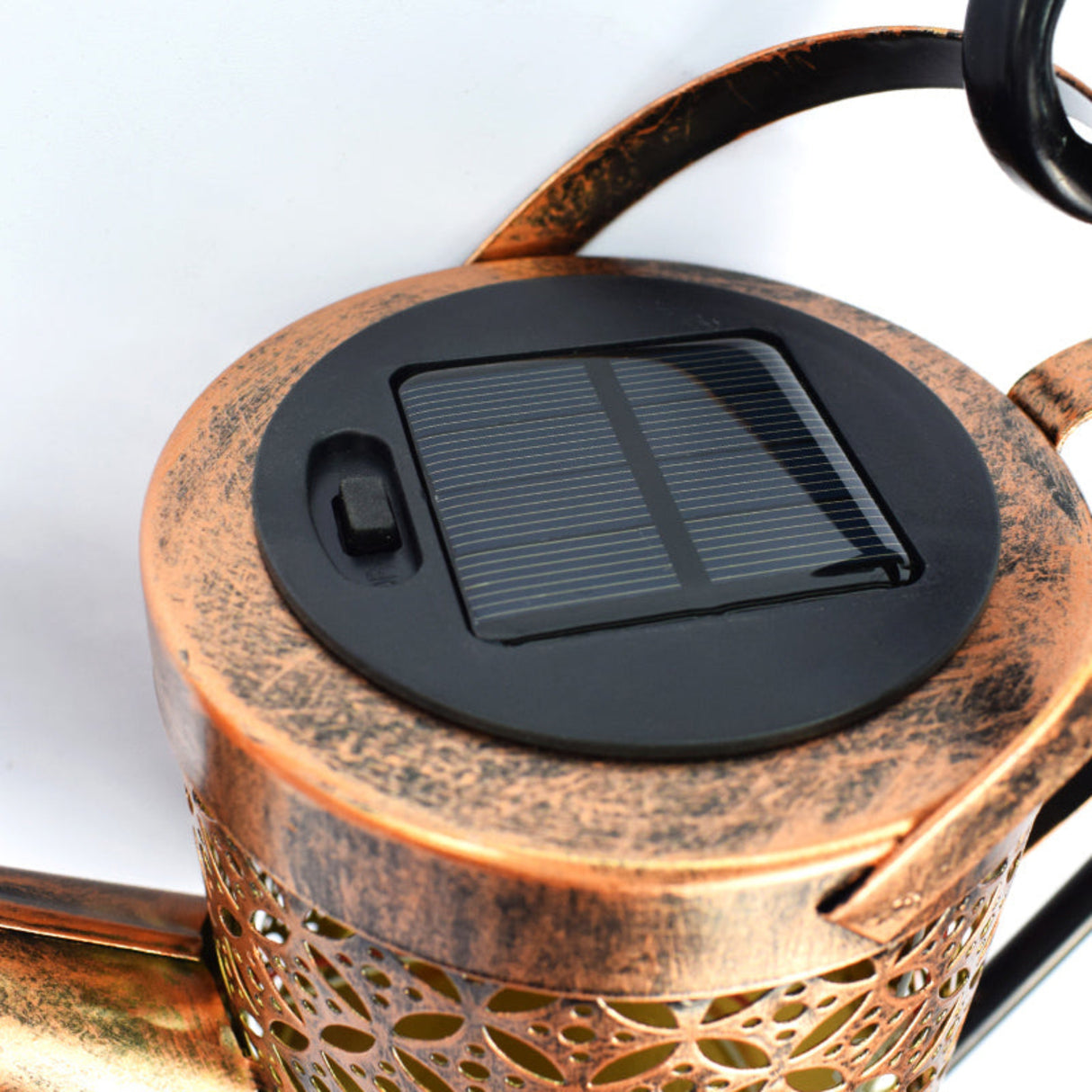 Elegant Solar Wrought Iron Kettle Projection Lamp for Outdoor Décor Julia M Home & Kitchen