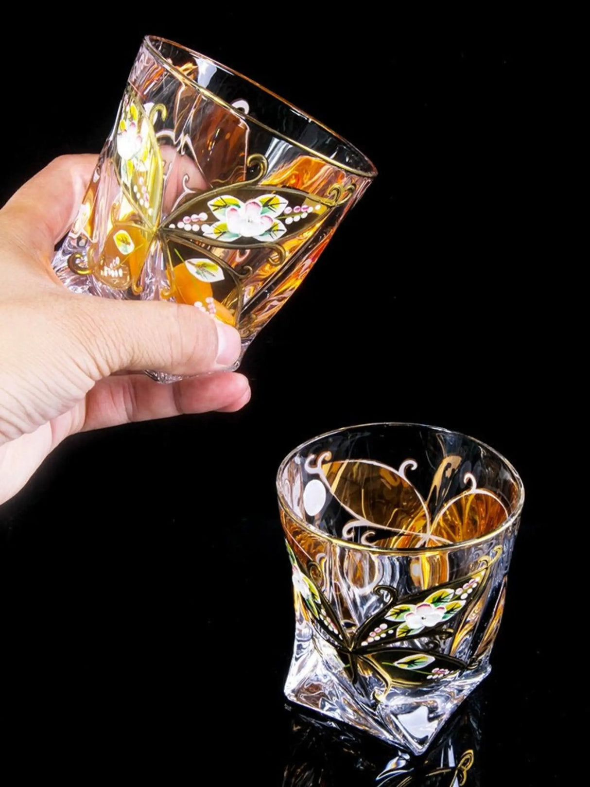 Bohemia Crystal Glass Whiskey & Wine Set - 401ML to 500ML - Julia M LifeStyles