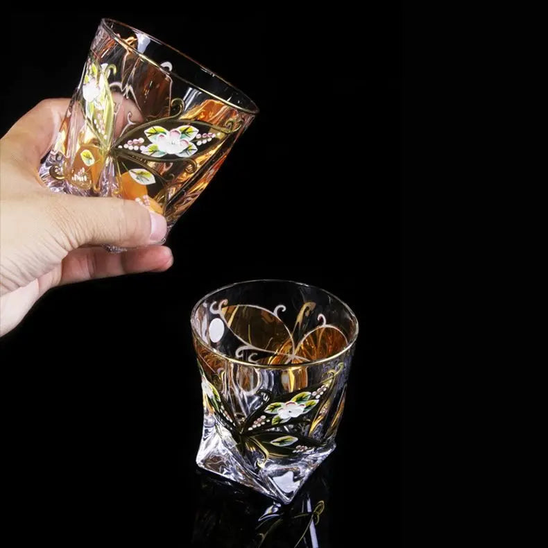 Bohemia Crystal Glass Whiskey & Wine Set - 401ML to 500ML - Julia M LifeStyles