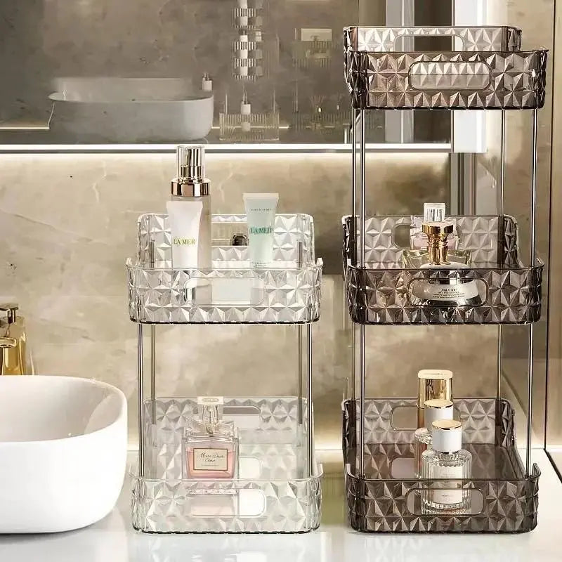 Bathroom Organizer Shelf Home Kitchen Acryl Storage Rack Large Capacity Skincare Cosmetic Liptick Shampoo Desktop Holder - Julia M LifeStyles