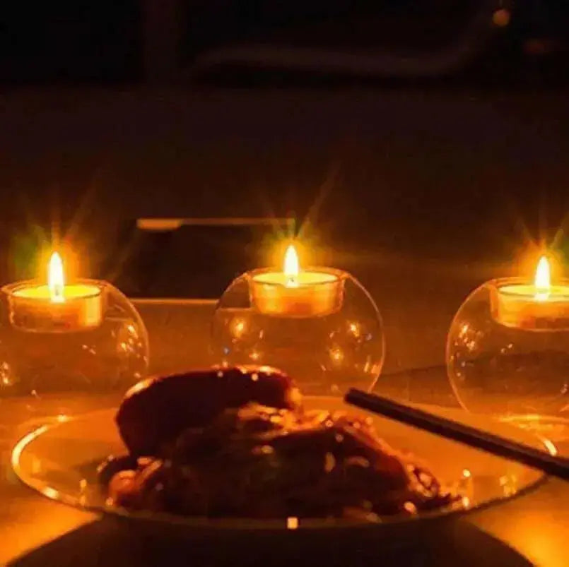 European Crystal Glass Candle Holder Decor Julia M Home & Kitchen